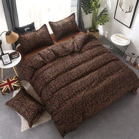 Leopard Print Girl Boy Kid Bed Cover Set Duvet Cover Adult Child Bed