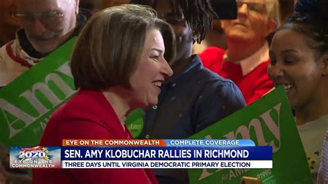 Amy Klobuchar Stumps For Votes In Richmond Ahead Of Super Tuesday Youtube
