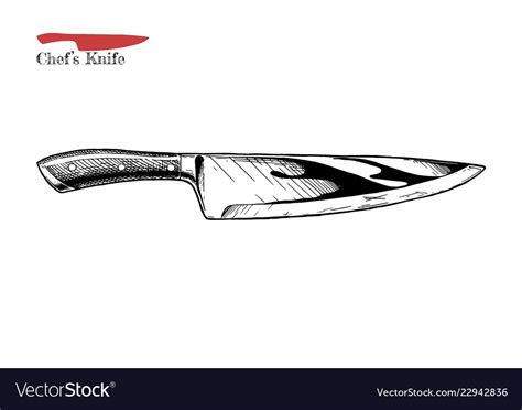Chefs Knife Royalty Free Vector Image Vectorstock