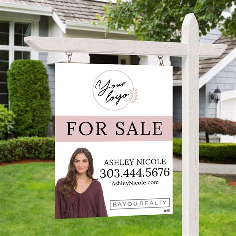 For Sale Sign 18x24 Blush Canva Real Estate For Sale Sign Etsy In