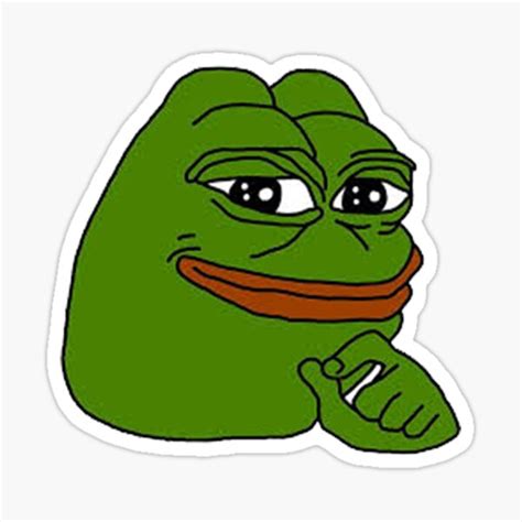 Pepe Frog Meme Sticker By Yourmemeapparel Redbubble
