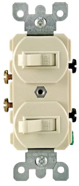Leviton Ivory Dual Wall Light Switch Duplex Toggle 15a Single Pole Bulk