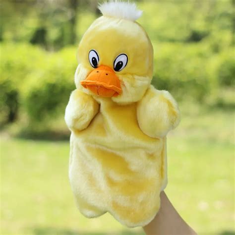 Yellow Duck Hand Puppets Toys Baby Children Story Learning Educational