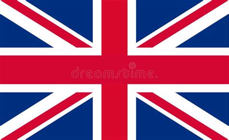 British Flag Original Colors And Proportions Vector Illustration Eps