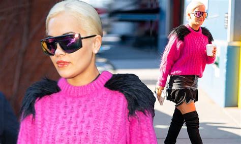 Rita Ora Opts For Barbie Girl Chic With Peroxide Locks And A Hot Pink