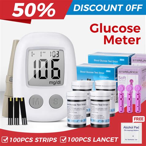 Complete Set Youwemed Blood Glucose Monitor Full Set Glucometer With