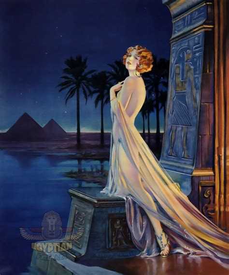 Egyptian Queen And The Pyramids At Night Egyptian Art Hand Etsy
