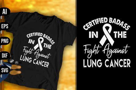 certified baddass fight lung cancer grafik von vecstockdesign · creative fabrica