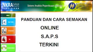 Parents or guardians to students of lower secondary and upper secondary schools can now check their children's test or examination results 1) click the following link to open the saps ibu bapa website for checking by parents: PANDUAN DAN CARA SEMAK SAPS ONLINE - SISTEM ANALISIS ...