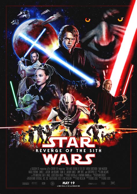 Star Wars Revenge Of The Sith Movie Poster By Darkavengers3000 On