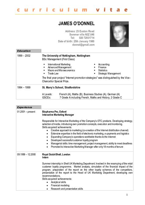 Professionally written free cv examples that demonstrate what to include in your curriculum vitae and how to structure it. Exemple curriculum vitae francais - laboite-cv.fr
