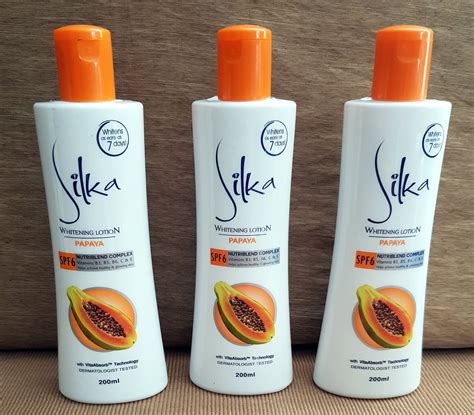 3 Silka Skin Whitening Papaya Lotion For Youthful Glow 200ml Each Free