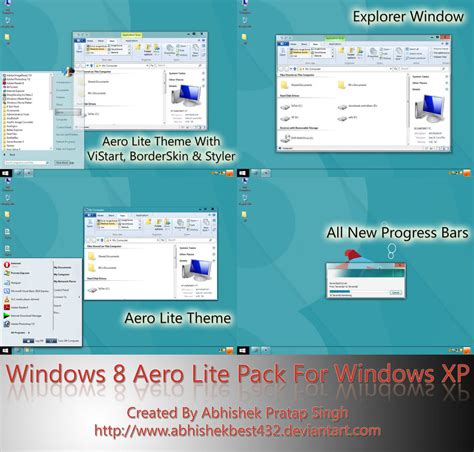 Windows 8 Aero Lite Pack For Transforming Xp To Windows 8 Windows