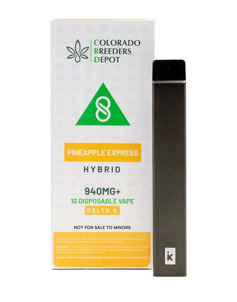 D8 THC Disposable Vape Pineapple Express Colorado Breeders Depot