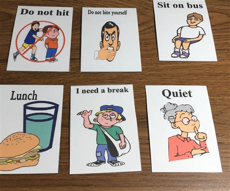 Pecs Visual Aid Communication Cards Autism And Aba Therapy Etsy