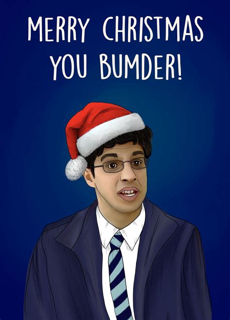 merry christmas you bumder card scribbler