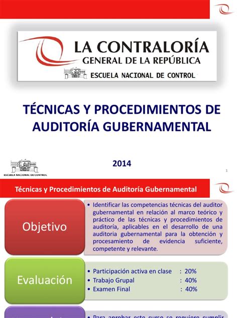 Tecnicas Y Procedimientos De Auditoriapptx Pdf Auditoría Contralor