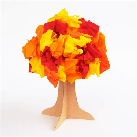 3d Paper Tree Kids Crafts Fun Craft Ideas