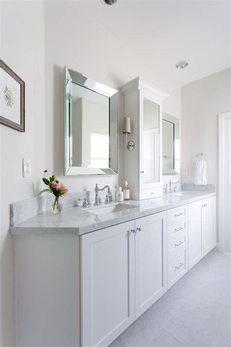 17+ best bathroom vanities design ideas for keep your bathroom. Bright and clean, modern, all white master bath. Light ...