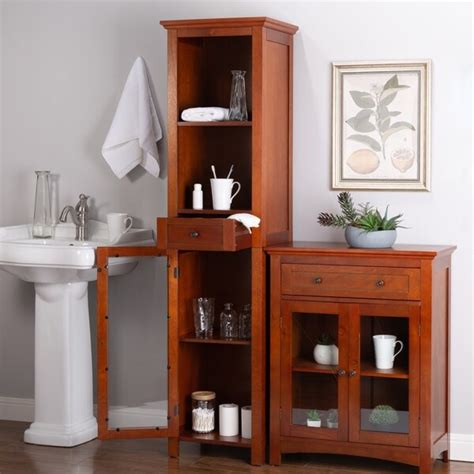 Generally, it is because doing any renovation, whether it is fixing, adding, or replacing parts of your kitchen can become very expensive very quickly! Shop Glitzhome Cabinet with 4-Shelf and 1-door, Russet - Free Shipping Today - Overstock - 21798306