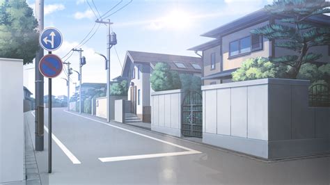 Anime Landscape Street Anime Background