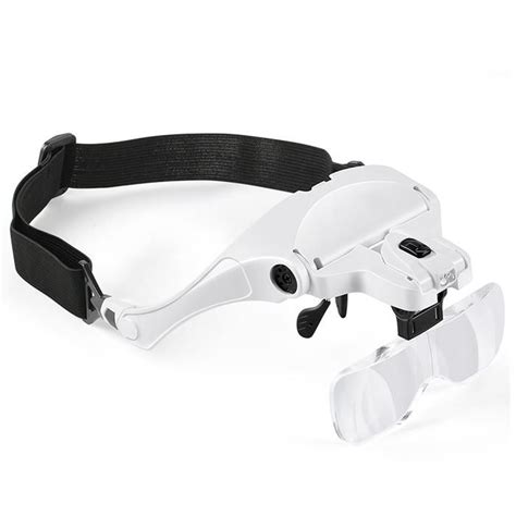 Visionaid™ Magnifying Glasses With Led Light Headband 5 Lenses In 2021 Magnifier Led Lights