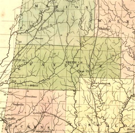 Fayette Co Al Early Alabama Maps