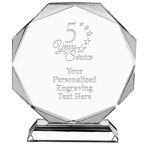 5 Years Of Service Award Custom Engraved 5 Year Work Anniversary T