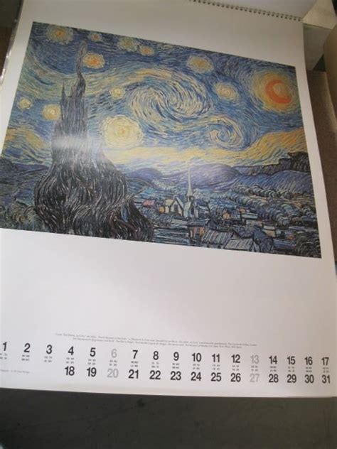 Famous Artist Old Calendars