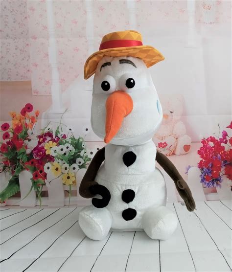 Disney Frozen Olaf Plush Snowman Sings And Swings With Hat