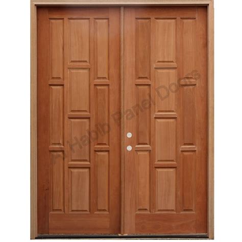 Solid Wood Main Double Door Hpd413 Main Doors Al Habib Panel Doors