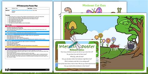 Eyfs Minibeast Home Interactive Poster Plan And Resource Pack