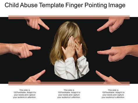 Child Abuse Template Finger Pointing Image Presentation Powerpoint