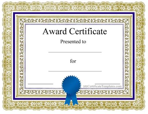 free blank certificate templates no watermark