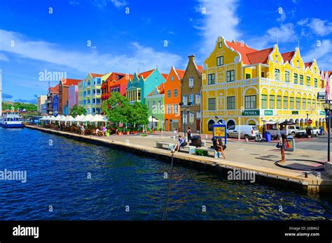Handelskade Merchant Houses Willemstad Curaçao Dutch Caribbean Island