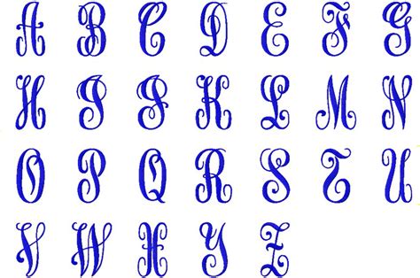 10 Printable Free Monogram Fonts Images Free Printable Monograms Images