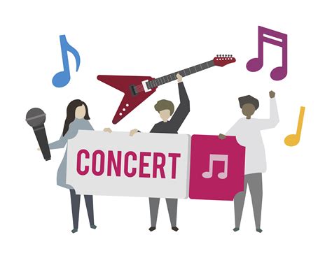 Musicians Playing At Concert Illustration Download Free Vectors
