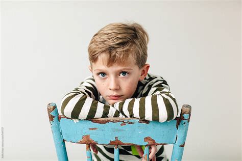 Portrait Of A Bored Little Boy By Stocksy Contributor Kelly Knox