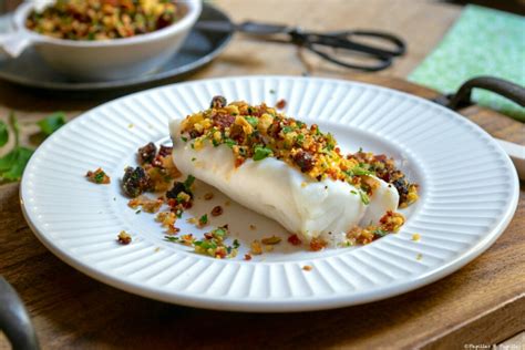 Cabillaud au four crumble de chorizo lalliance terre mer