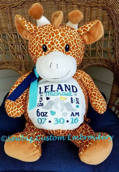 We know what to get for babies. Personalized Memorial Gift Birth Announcement Stuffed ...