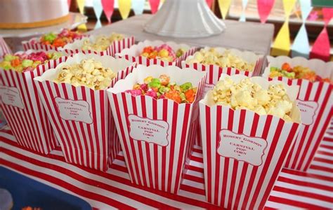 Fun Candy Stripe Popcorn Boxes Are A Must For A Circus Or Carnival