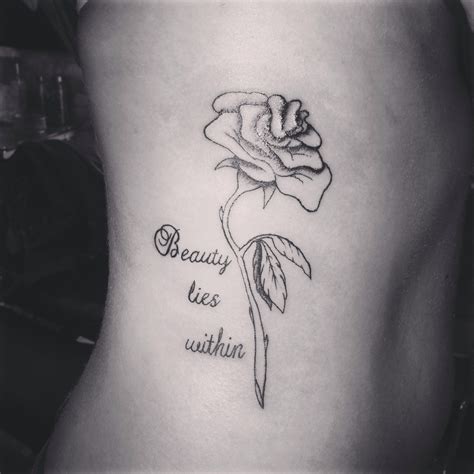 35.another cool tattoo idea for couple would be to ink their favourite tv or movie couples on their body. Pin by Carmella Boyer on Tattoos | Trendy tattoos, Beauty tattoos, Beauty and the beast rose tattoo