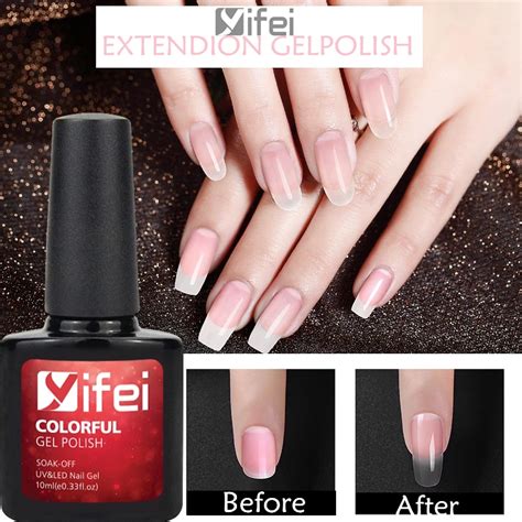 Yifei Ml Acrylic Poly Gel Quick Extension Gel Polish Clear Pink Nude