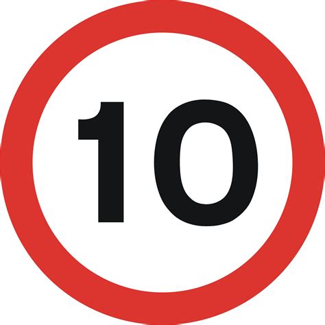 10 Mph Speed Limit Road Sign Uk Delivery Hirst Signs