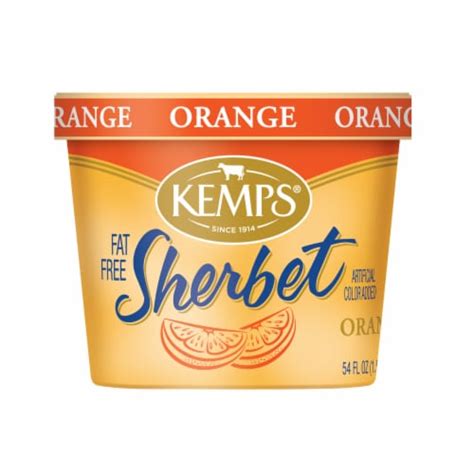 Kemps Fat Free Orange Sherbet Tub 54 Fl Oz Frys Food Stores