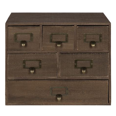 Buy wooden organizer online at affordable prices. Three Posts Teen Apothecary Wood 6 Drawer Desk Organizer ...