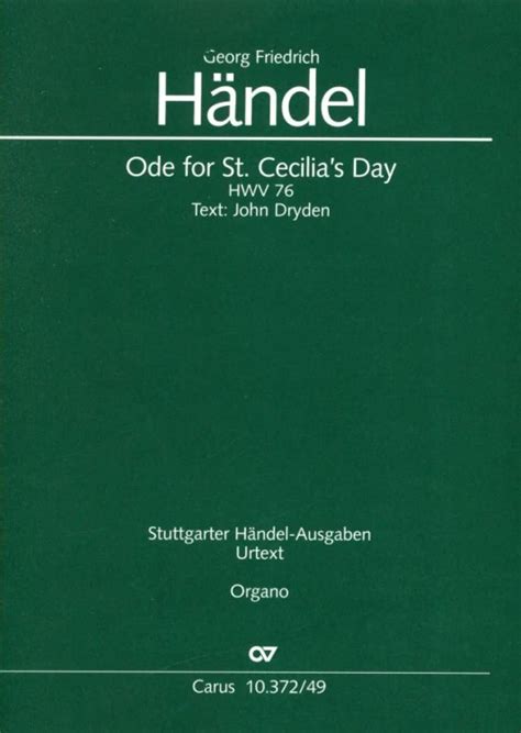 Ode For St Cecilias Day Hwv 76 1739 Von Georg Friedrich Händel Im