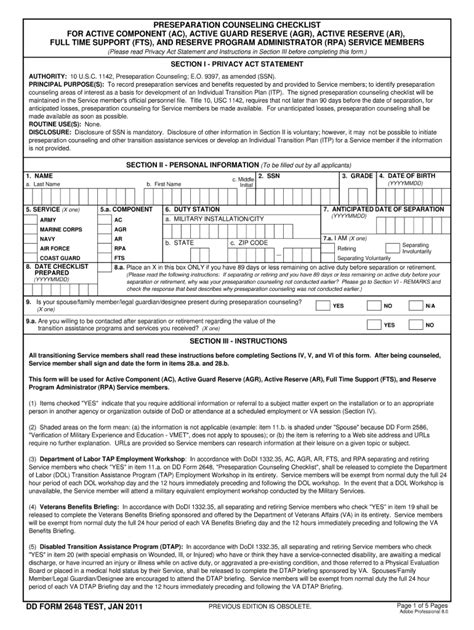 2011 Form Dd 2648 Fill Online Printable Fillable Blank Pdffiller