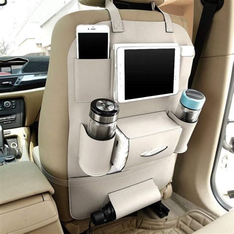 Carhatke Pu Leather 3d Car Seat Back Multi Pocket Storage Bag Organizer Holder Hanger Accessory