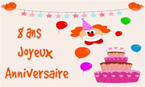 Les meilleures animations & activités pour anniversaire 8 ans sont sur funbooker. Carte anniversaire enfant 8 ans virtuelle gratuite à imprimer